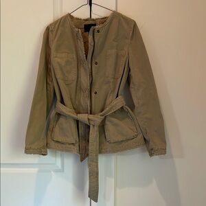 Banana Republic Tan casual Jacket with Belted Waist